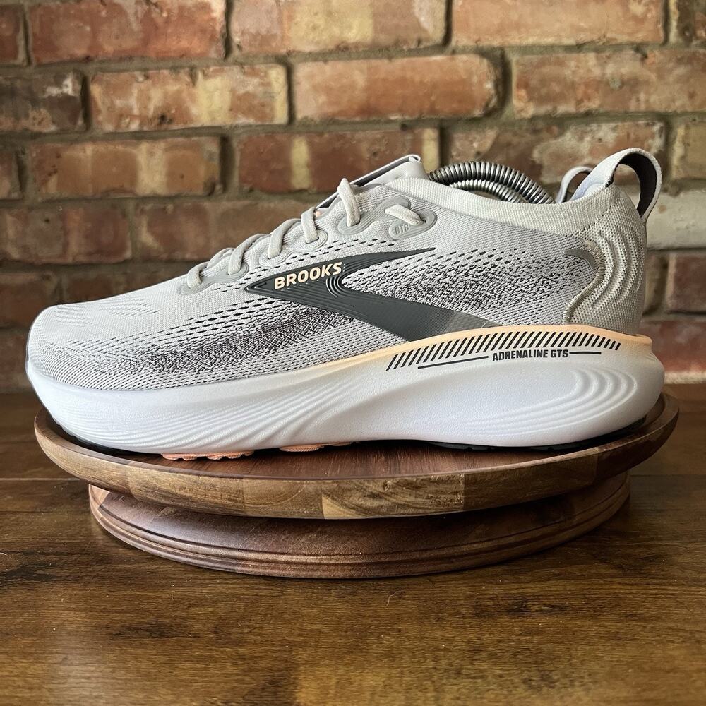 Brooks Adrenaline GTS 25 Supportive Womens 10.5 Wide Gray Running Shoes Sneakers